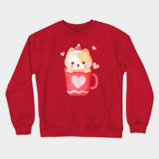 Merry Christmas, Meowy Christmas, cute and adorable Christmas cat. Crewneck Sweatshirt